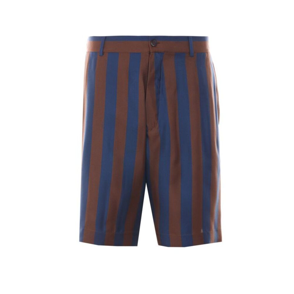 Fendi Men Pequin Stripes Silk Bermuda